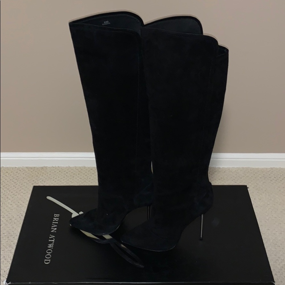 ⭐️HOST PICK⭐️ Brian Atwood Savana Over the Knee Suede Stiletto Heel Boots 9 - Picture 2 of 8